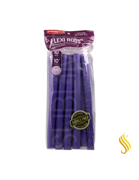 Red Kiss Flexi Rods 10" 3/4"" 10 Piezas Pack Color Purple Rulos Flexibles